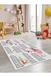 Eğitici Çarpım Tablosu Desenli Halı Yıkanabilir Kaymaz Taban Bebek Odası