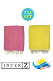 2'li Set Peştemal Plaj Havlusu , %100 Pamuk , Xxl 100x180cm, Bodrum