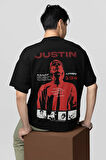 Justin Bieber 194 Baskılı Unisex Oversize Tasarım Şarkıcı Tişört