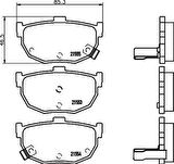 Ioto 10212-30203 Fren Balata Takımı Arka Sımlı Elantra 1996> / Cerato 2004>
