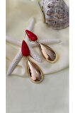 DAMLA MİNE METAL GOLD KIRMIZI KÜPE