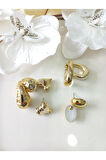 GOLD 6 Lİ  KÜPE SETİ