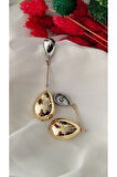 DAMLA BOTTEGA METAL SİLVER  GOLD KÜPE