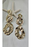 PRESS ÇİFT GEÇMELİ METAL GOLD KÜPE