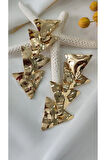 PİRAMİT SARKIT METAL GOLD KÜPE