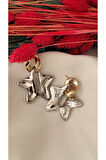 YILDIZ METAL SİLVER GOLD SİLVER KÜPE