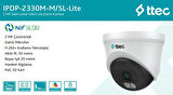 Ttec IPDP-2330M-M/SL-Lite 2mp 2.8mm Sabit Lens Dahili Sesli Gece Renkli IP Dome Kamera Sadece PoE İle Çalışır