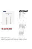 iPhone 16-16 Plus  16 Pro-16 Pro Max Type-C Şarj Kablosu Thunderbolt 4 (USB-C) HIZLI 60W