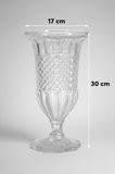 30x17 Cm Cam Vazo – Modern Ve Dekoratif Ev Dekoru İçin Tasarım