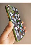 Iphone 11 Uyumlu Snoopy Tasarım Tuşları Renkli Telefon Boyun Askılı Set Kılıf