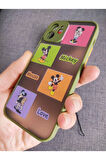 Iphone 12 Uyumlu Kamera Korumalı Mickey Mouse Tasarım Telefon Boyun Askılı Set Kılıf