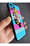 Iphone 12 Pro Uyumlu Kamera Korumalı Looney Tunes Tuşları Renkli Telefon Boyun Askılı Set Kılıf