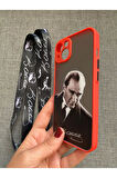İPhone 13 Uyumlu  Mustafa Kemal Atatürk Tasarım Telefon Boyun Askılı Set Kılıf