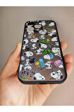 Iphone 13 Pro Uyumlu Snoopy Tasarım Tuşları Renkli Kılıf