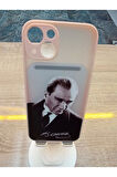 İPhone 13 İPhone 14 Uyumlu Mustafa Kemal Atatürk Tasarım Kapak Hux Kılıf