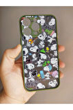 Iphone 14 Pro Max Uyumlu Snoopy Tasarım Tuşları Renkli Telefon Boyun Askılı Set Kılıf