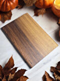 F&S WoodArt IROKO TEK PARÇA - YEKPARE - MASİF Doğal Ağaç Ahşap Büyük Boy 40 x 27,5 Cm Kesme Tahtası