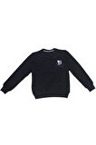 Erkek Çocuk /Kız Çocuk Free Yazı Ördek Desenli Çift Taraf Baskılı Siyah Renk Sweatshirt