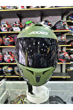 AXXIS DRAKEN S IRON PEACE C6 MAT GREEN KAPALI KASK