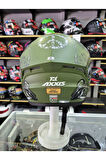 AXXIS DRAKEN S IRON PEACE C6 MAT GREEN KAPALI KASK