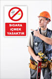 Iş Güvenliği Uyarı Levhası Sigara Içmek Yasaktır (33 X 42 CM)