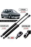Peugeot 206 Hatchback Bagaj Amortisörü Takımı Yan Sanayi 8731e6