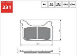 GOLD AD 231 FREN BALATA SİNTER METAL