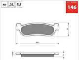 GOLD AD 146 FREN BALATA SİNTER METAL