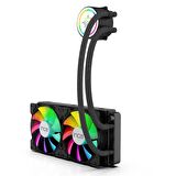 INCA ISS-02XN INTEL/AMD 2X120mm ARGB Led Fanlı AM5 Control Remote CPU Liquid Cooler