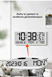 Çok Fonksiyonlu LCD Ekran Dijital Duvar Masa saati Zaman Çift Alarm Tarih Sıcaklık Nem