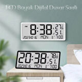 Çok Fonksiyonlu LCD Ekran Dijital Duvar Masa saati Zaman Çift Alarm Tarih Sıcaklık Nem