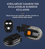 Bisiklet dönüş sinyali arka ışık LED lamba USB şarj edilebilir sugeçirmez kablosuz uzaktan kumanda