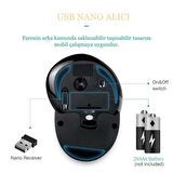 Delux M618gx  Avuç içi  Ergonomik Dikey 6 Tuşlu Kablosuz Optik Mouse Kauçuk koruyucu kabuk fare