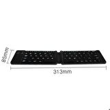 APPLE-ipad Uyumlu Tablet telefon Katlanabilir Taşınabilir Bluetooth Mini klavye kablosuz tuş takımı