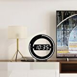 3D Modern Dijital Elektronik Sessiz LED Duvar ve Masa Saati Yaratıcı Dilsiz saat