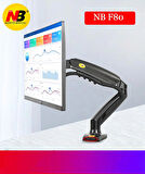 NB F80 17-30 LCD LED Monitör Tutucu Alüminyum Amortisörlü Tam Hareket Ekran Standı