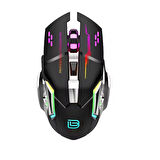 2.4Ghz Bluetooth Kablosuz Oyun Gaming ve ofis Faresi Mouse LED 7 Renk RGB PC Dizüstü USB Mouse