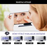 FM masa saati LED dijital Alarm saat elektronik erteleme saat USB uyandırma FM radyo zaman projektör
