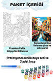Sayılarla Boyama Seti Numaralı Tuval Fırça Boya 40x50 Cm - İTALYA