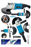 Büyük Boy 180mm Taşlama Makinesi Metal Kesme Spiral Jet Taşı 180mm Taş-MAVİ