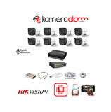 Hikvision 8 Kameralı Mikrofonlu Güvenlik Kamerası Seti - 1TB e-SSD