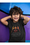 Star Wars Darth Vader Baskılı Unisex Film Çocuk Tişört (1-12 YAŞ)