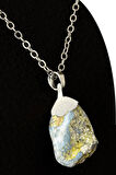 Sertifikalı Ham İşlenmemiş Larimar Taşı Kolye