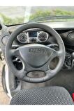 Iveco Daily Araca Özel Direksiyon Kılıfı Düz Deri Siyah
