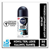 NIVEA MEN Men Invisible Black And White Fresh Erkek Roll-on 50 Ml