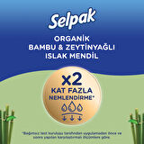 Selpak Organik Bambu Özlü&Organik Zeytinyağlı Islak Mendil 12'li