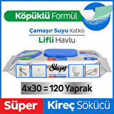 Sleepy Easy Clean Süper Kireç Sökücü Yüzey Temizlik Havlusu&Mendili 4x30 (120 Yaprak)