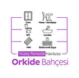 Sleepy Easy Clean Orkide Bahçesi Yüzey Temizlik Havlusu - 100 Yaprak 6 Adet Tekli 