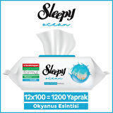 Sleepy Ocean Yüzey Temizlik Havlusu&Mendili Okyanus Esintisi 12x100 (1200 Yaprak)