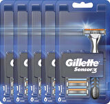 Gillette Sensor3 Tıraş Makinesi + Yedek Tıraş Bıçağı 5 x 6'lı